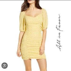 Yellow floral dress size M